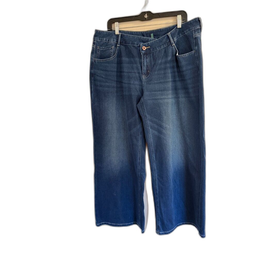 NWT Halara High Waisted Wide Leg Stretch Denim Jeans XL